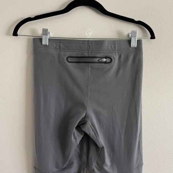 Under Armour HeatGear Men Size S Gray Ankle Zip Run Compression Leggings - Picture 8 of 11